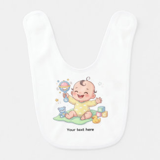 editable baby tshirt bib