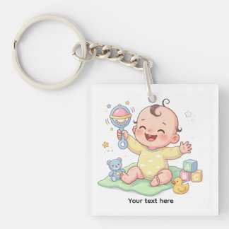 editable baby tshirt keychain