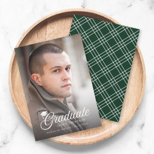 Editable Back Color Mortarboard Photo Graduate