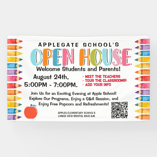 Editable Back to School Banner & Poster Template | (Horizontal)