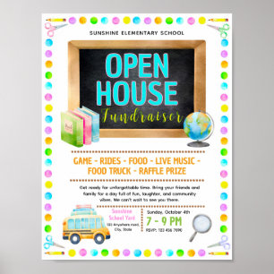 Editable back to school daycare Fundraiser Flyer Poster