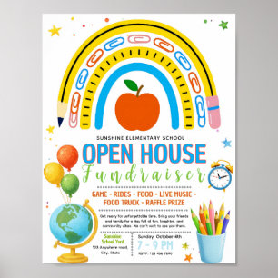 Editable back to school Fundraiser Flyer Poster