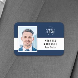 Editable Background Color Add Your Logo Photo Name Tag
