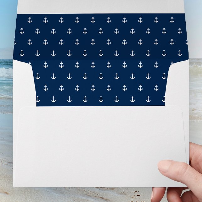Editable Background Color Anchor Pattern Envelope (Creator Uploaded)