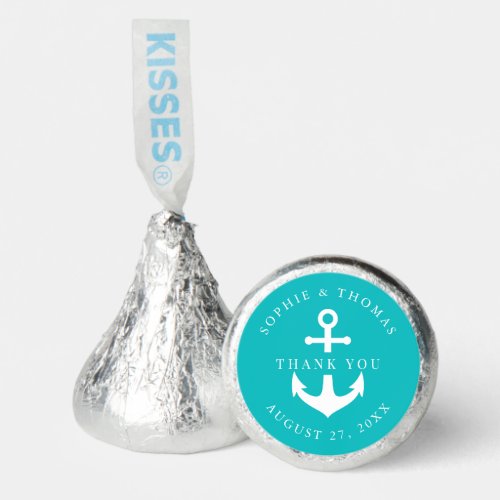 Editable Background Color Anchor Wedding Thank You Hershey®'s Kisses®