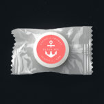 Editable Background Color Anchor Wedding Thank You Life Saver® Mints<br><div class="desc">Editable Background Color Anchor Wedding Thank You Candy Favors features an anchor in white against an editable background color; to change it from coral to the color of your choice, click the customize button. Perfect for weddings, engagement parties or anniversary parties. Personalize it by replacing the placeholder text with your...</div>