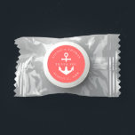 Editable Background Color Anchor Wedding Thank You Life Saver® Mints<br><div class="desc">Editable Background Color Anchor Wedding Thank You Candy Favors features an anchor in white against an editable background color; to change it from coral to the color of your choice, click the customize button. Perfect for weddings, engagement parties or anniversary parties. Personalize it by replacing the placeholder text with your...</div>