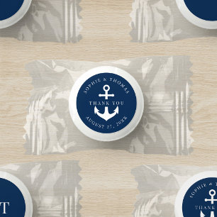 Editable Background Color Anchor Wedding Thank You Life Saver® Mints