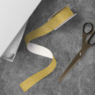 Editable Background Color and White Polka Dot Satin Ribbon