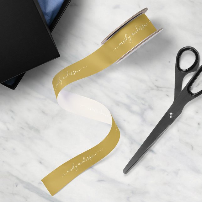 Editable Background Color Calligraphy Script Satin Ribbon (Creator Uploaded)