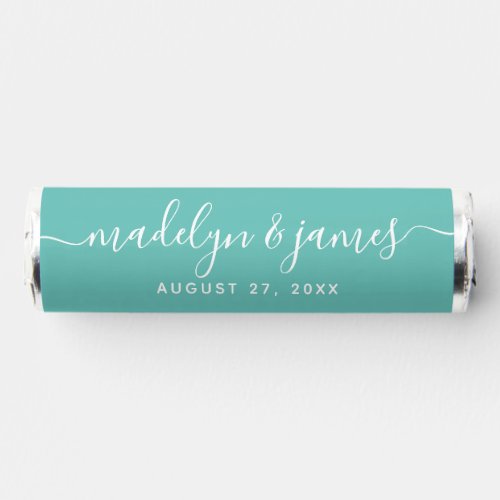 Editable Background Color Calligraphy Wedding Breath Savers Mints