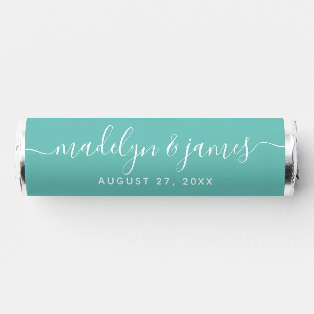 Editable Background Color Calligraphy Wedding Breath Savers® Mints (Front)