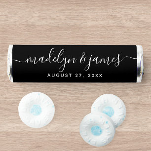 Editable Background Color Calligraphy Wedding Breath Savers® Mints