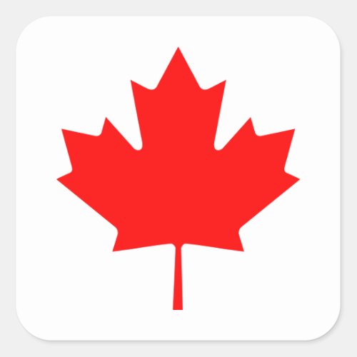 Editable Background Color Canada Flag Souvenir Square Sticker