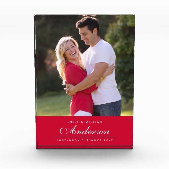 Editable Background Color Family Name Photo (Front)