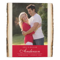 Editable Background Color Family Name Wood Panel