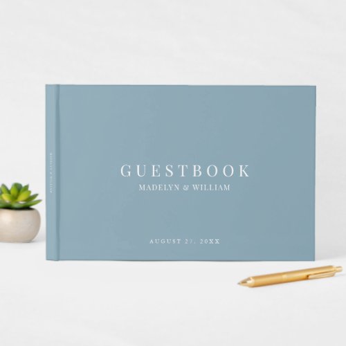 Editable Background Color Modern Classic Wedding Guest Book