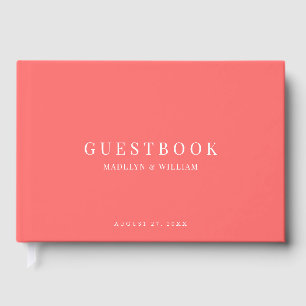 Editable Background Color Modern Classic Wedding Guest Book