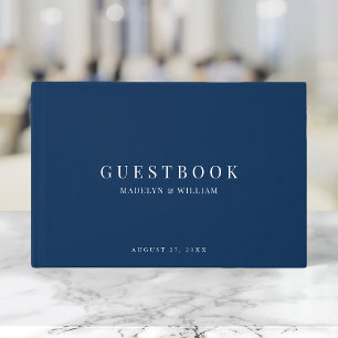 Editable Background Color Modern Classic Wedding Guest Book