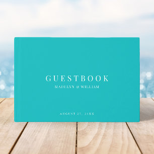 Editable Background Color Modern Classic Wedding Guest Book