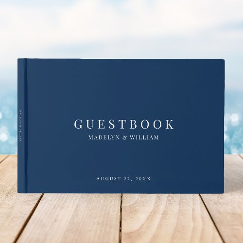 Editable Background Color Modern Classic Wedding Guest Book