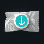 Editable Background Color Monogram Anchor Wedding Life Saver® Mints<br><div class="desc">Editable Background Color Monogram Anchor Wedding Candy Favors features an anchor in white against an editable background color; to change it from turquoise to the color of your choice, click the customize button. Perfect for weddings, engagement parties or anniversary parties. Personalize it by replacing the placeholder text with your details....</div>