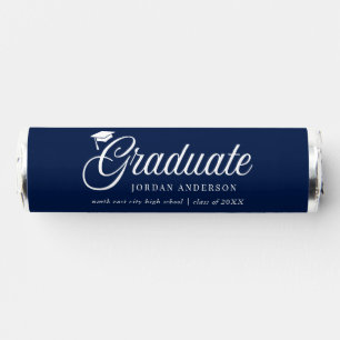 Editable Background Color Mortarboard Graduate Breath Savers® Mints