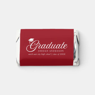 Editable Background Color Mortarboard Graduate Hershey's Miniatures
