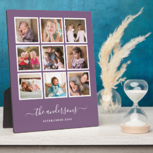 Editable Background Color Photo Collage Script Plaque