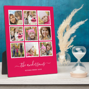 Editable Background Color Photo Collage Script Plaque