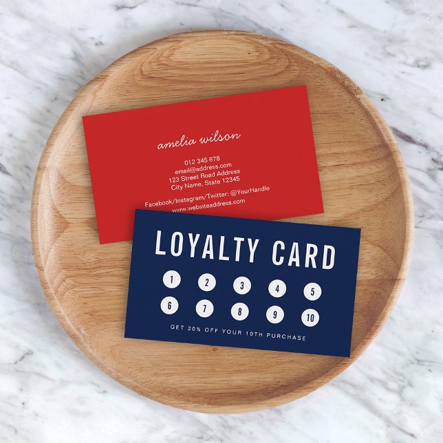 Editable Background Color Simple Loyalty Card (Creator Uploaded)