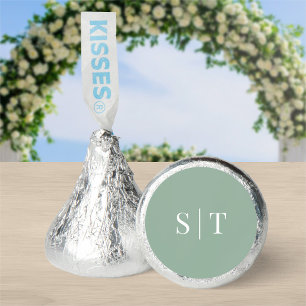 Editable Background Color Wedding Monogram Hershey®'s Kisses®