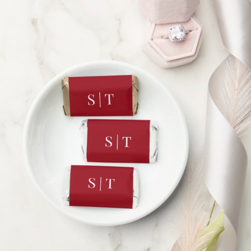 Editable Background Color Wedding Monogram Hersheys Miniatures