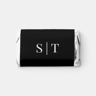 Editable Background Color Wedding Monogram Hershey's Miniatures