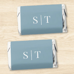 Editable Background Color Wedding Monogram Hershey's Miniatures