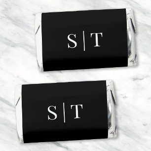 Editable Background Color Wedding Monogram Hershey's Miniatures
