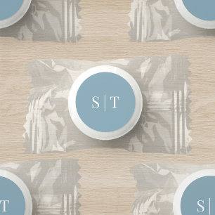 Editable Background Color Wedding Monogram Life Saver® Mints