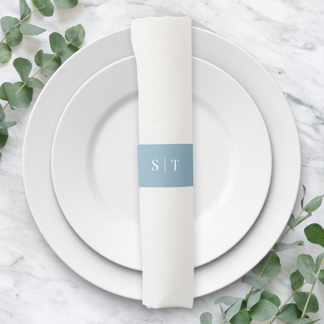 Editable Background Color Wedding Napkin Bands (Creator Uploaded)