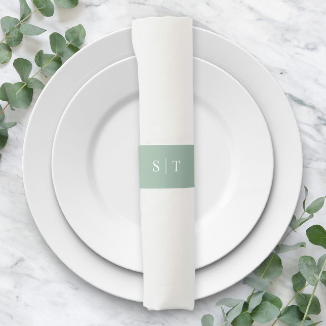 Editable Background Color Wedding Napkin Bands (Creator Uploaded)