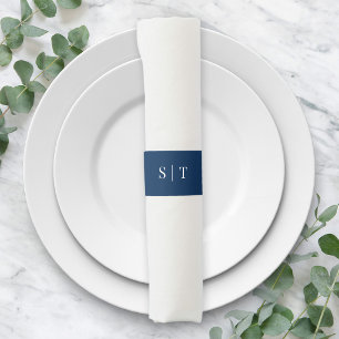 Editable Background Color Wedding Napkin Bands