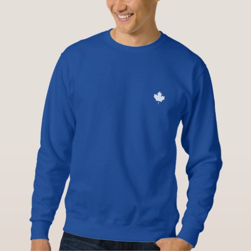 Editable Background Color White Canada Maple Leaf Sweatshirt