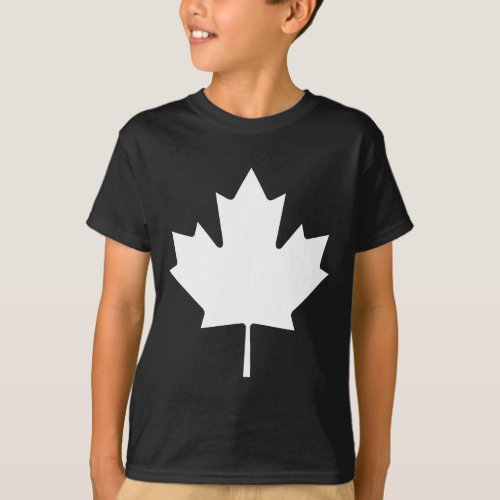 Editable Background Color White Canada Maple Leaf T_Shirt