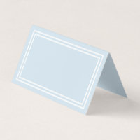 EDITABLE BACKGROUND COLOR with Double White Border Place Card