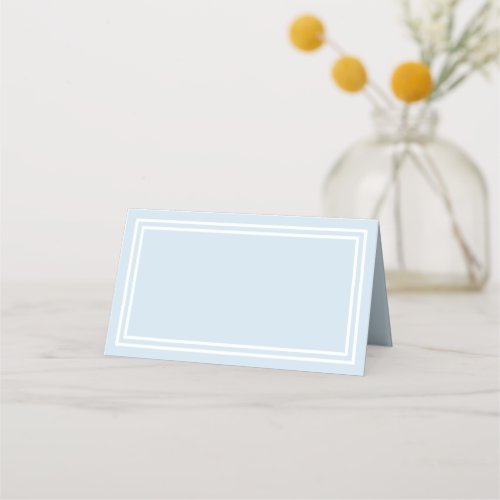 EDITABLE BACKGROUND COLOR with Double White Border Place Card