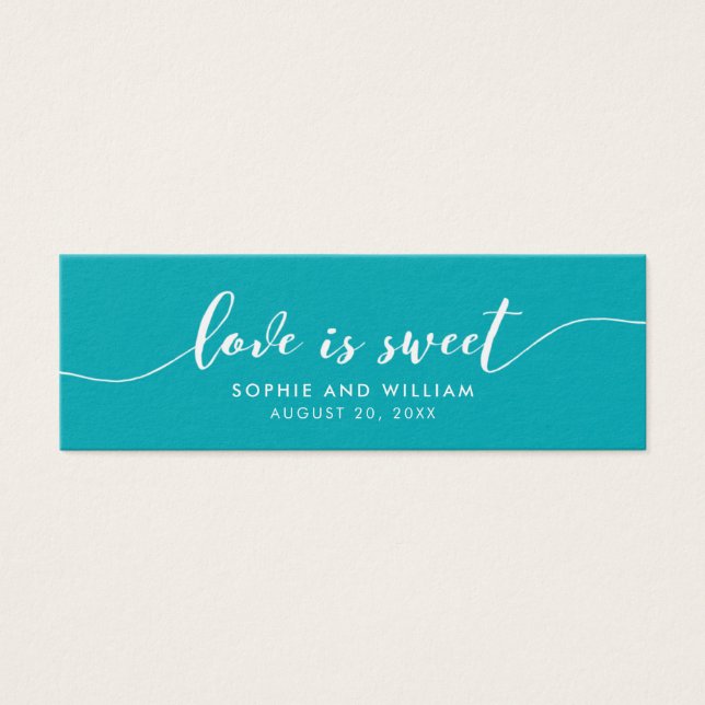 Editable Background Love is Sweet Script Wedding (Front)