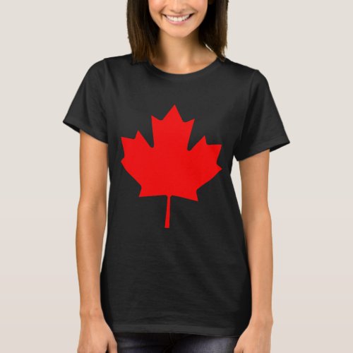 Editable Background Red Canada Maple Leaf Souvenir T_Shirt