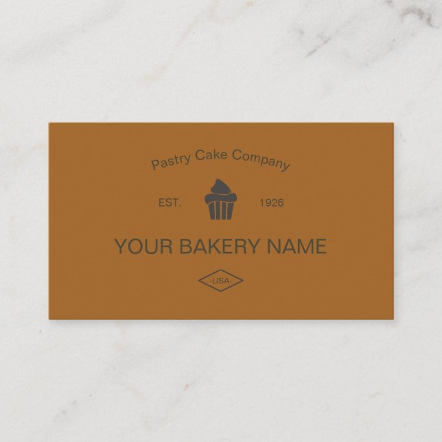 Editable Bakery Business Card (Front)