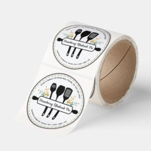 Editable Bakery Classic Round Sticker