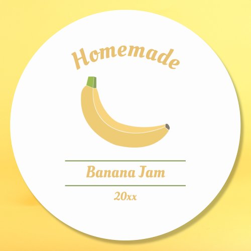 Editable Banana Jam Label Sticker