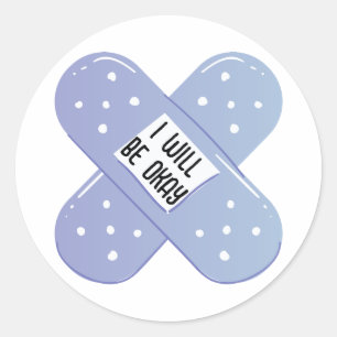Editable Band-Aid Sticker Positive Motivational
